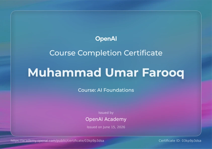 AI Foundations - OpenAI Academy